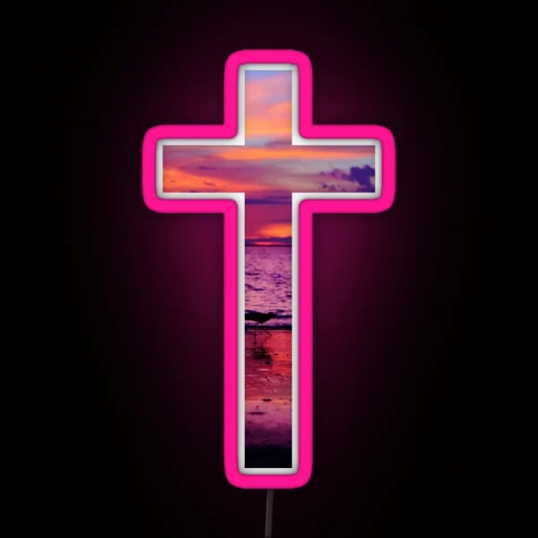Christian Cross RGB Neon Sign