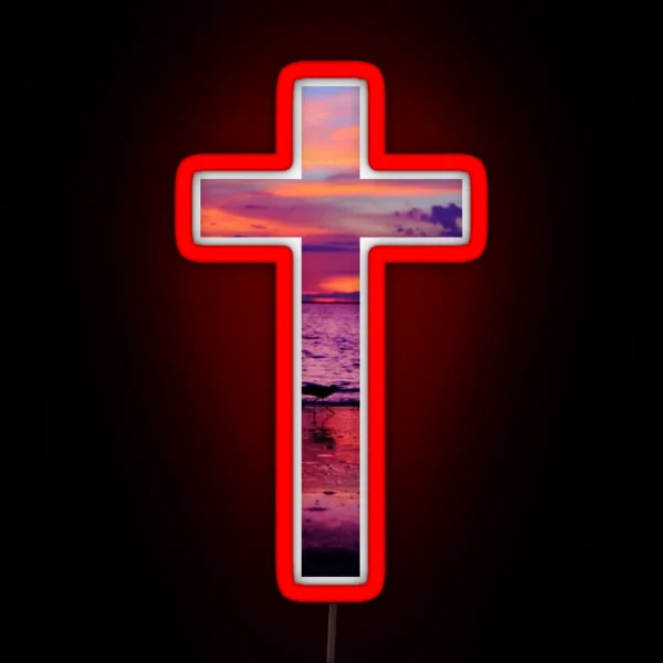 Christian Cross RGB Neon Sign