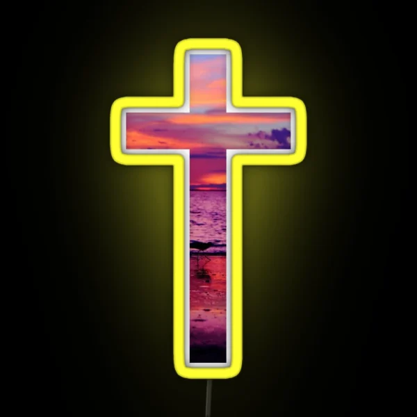 Christian Cross RGB Neon Sign