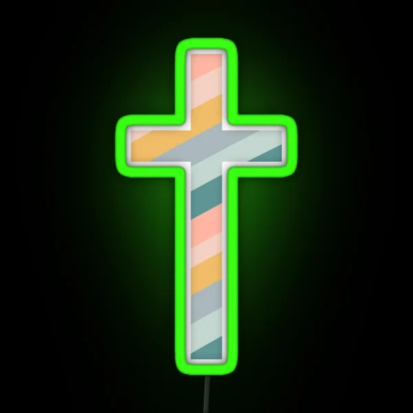 Christian Cross RGB Neon Sign