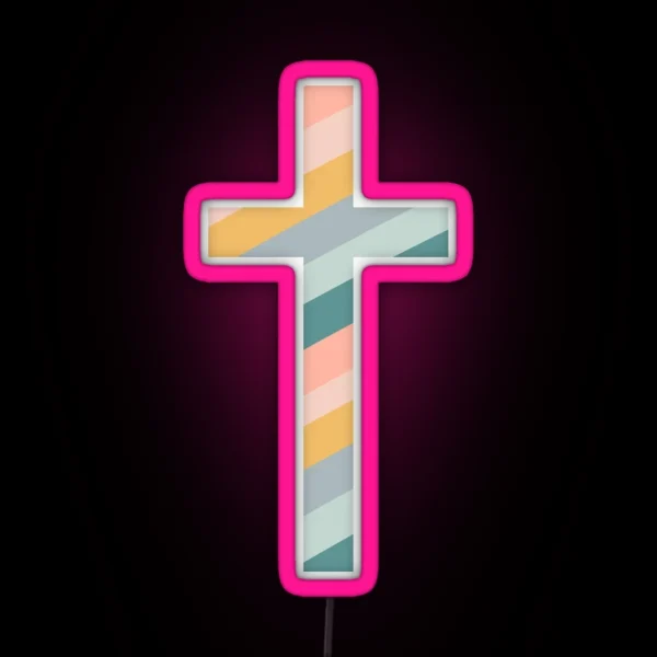 Christian Cross RGB Neon Sign