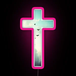 Christian Cross RGB Neon Sign