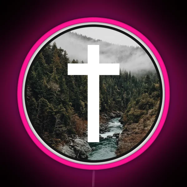 Christian Cross RGB Neon Sign