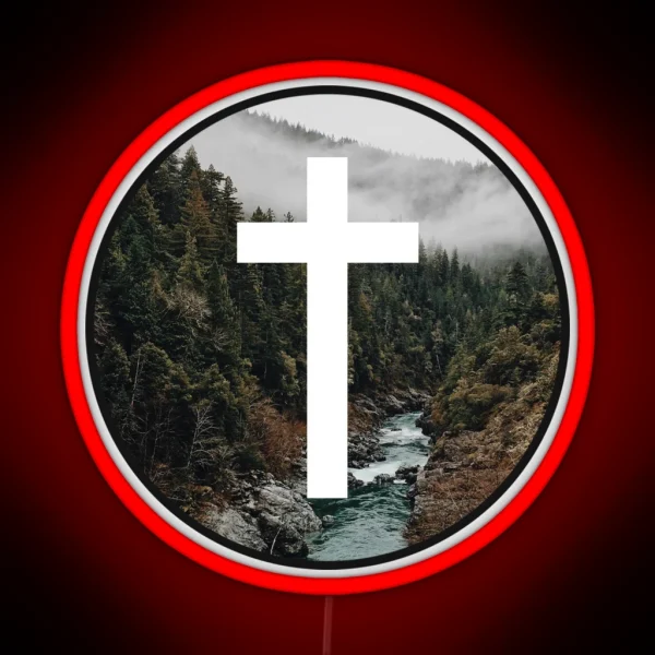 Christian Cross RGB Neon Sign