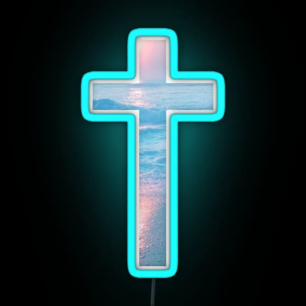 Christian Cross RGB Neon Sign