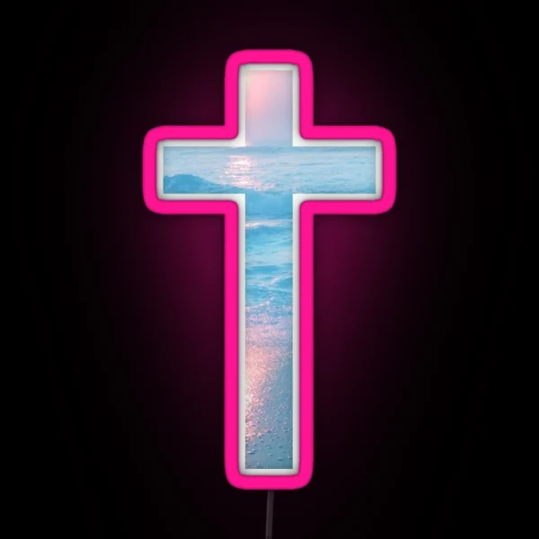 Christian Cross RGB Neon Sign