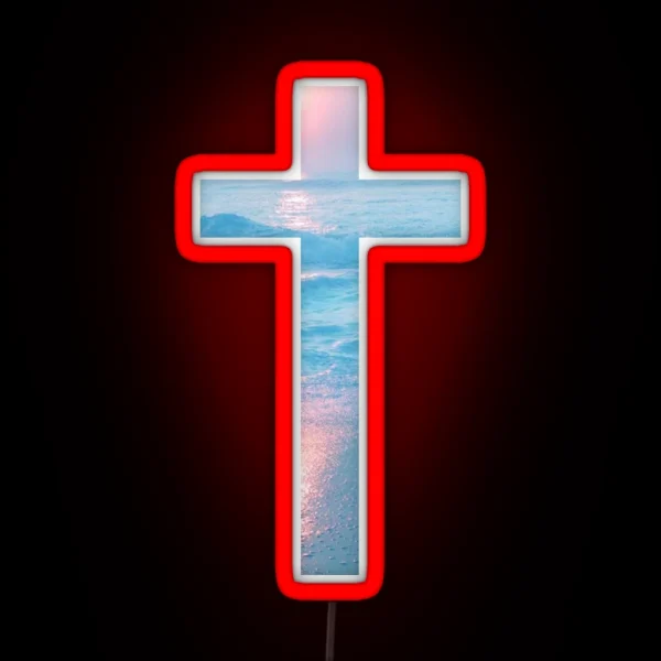 Christian Cross RGB Neon Sign