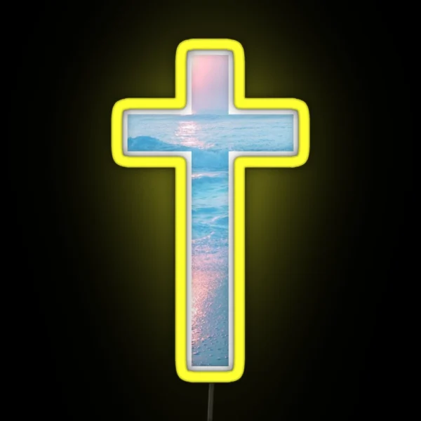 Christian Cross RGB Neon Sign