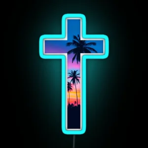 Christian Cross RGB Neon Sign