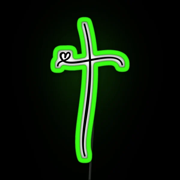Christian Cross RGB Neon Sign