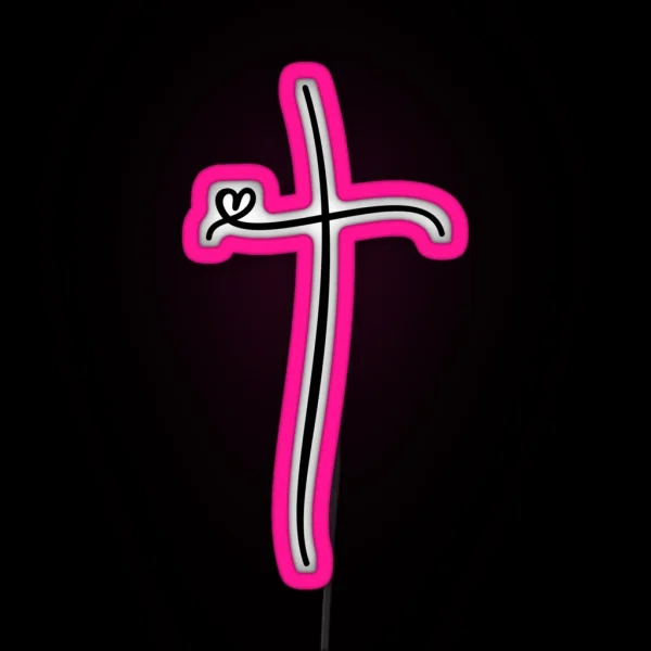Christian Cross RGB Neon Sign
