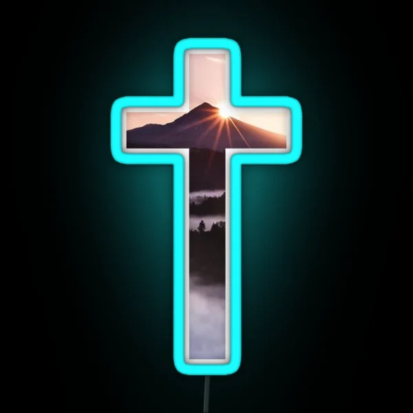 Christian Cross RGB Neon Sign
