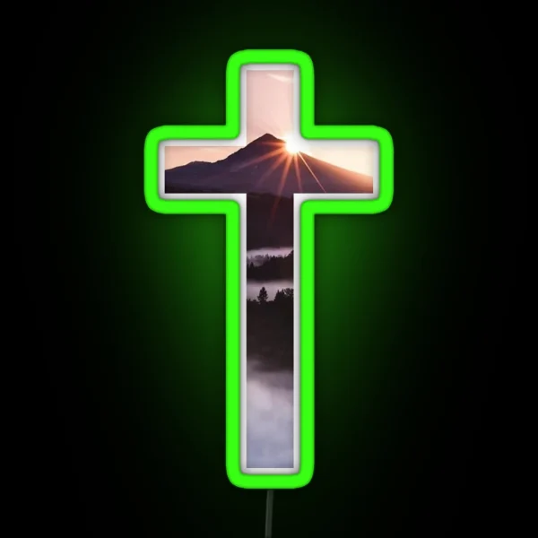 Christian Cross RGB Neon Sign