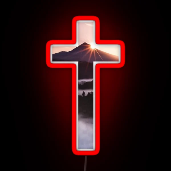 Christian Cross RGB Neon Sign