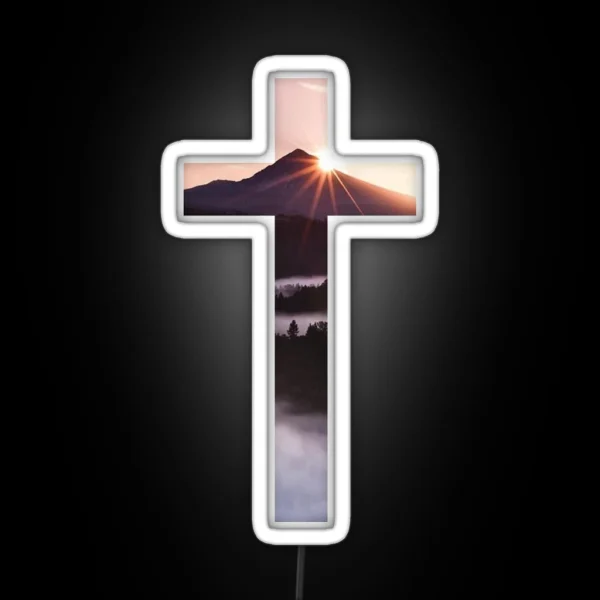 Christian Cross RGB Neon Sign