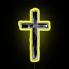 Christian Cross RGB Neon Sign with Vibrant Color Change Ability