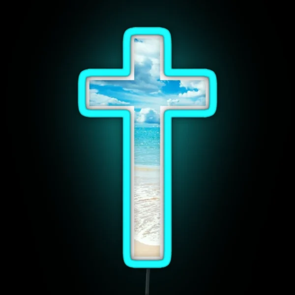 Christian Cross RGB Neon Sign
