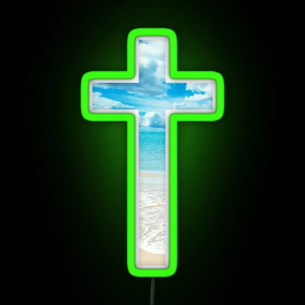 Christian Cross RGB Neon Sign