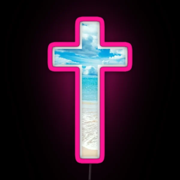 Christian Cross RGB Neon Sign