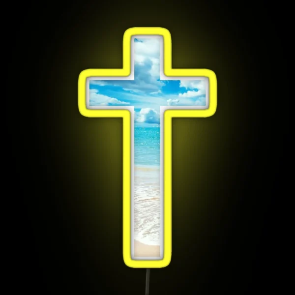 Christian Cross RGB Neon Sign