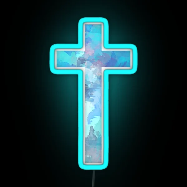 Christian Cross RGB Neon Sign