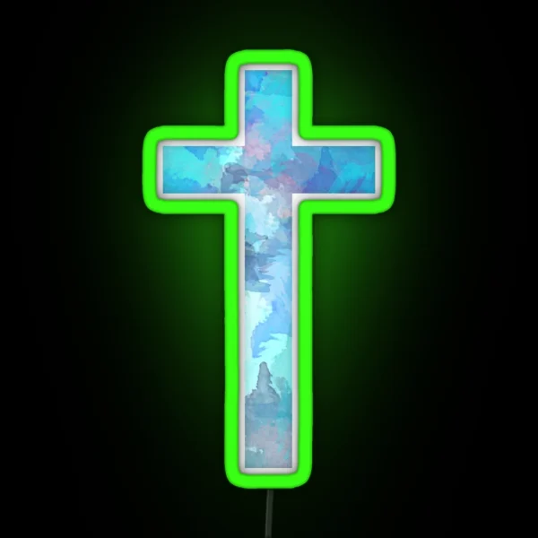 Christian Cross RGB Neon Sign