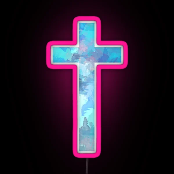 Christian Cross RGB Neon Sign