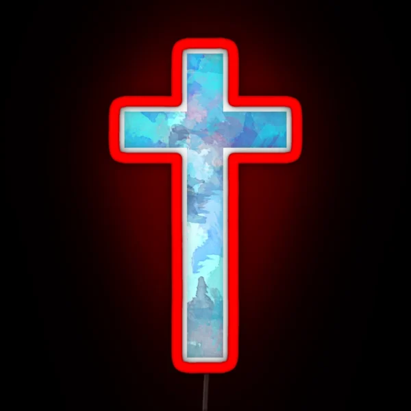 Christian Cross RGB Neon Sign