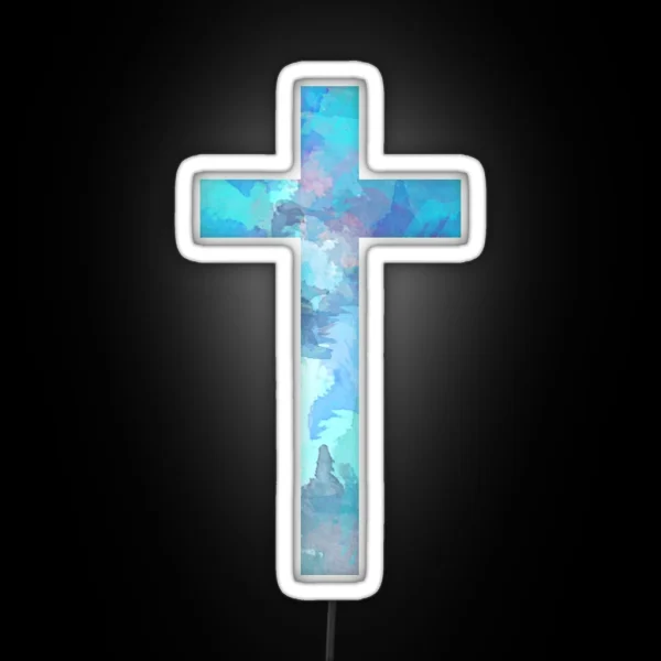 Christian Cross RGB Neon Sign
