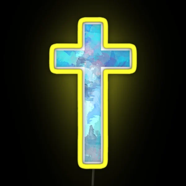 Christian Cross RGB Neon Sign