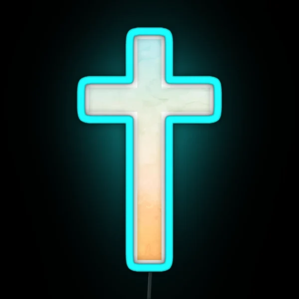 Christian Cross Symbol RGB Neon Sign