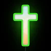 RGB Neon Christian Cross Wall Decor Symbolic Faithful Home Accents