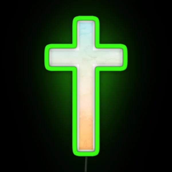 Christian Cross Symbol RGB Neon Sign