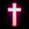 RGB LED Christian Cross Symbolic Lighted Wall Art Decorations Available