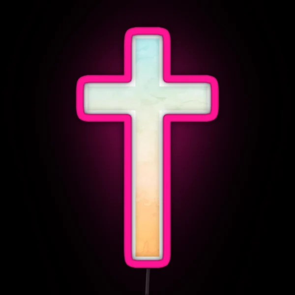 Christian Cross Symbol RGB Neon Sign
