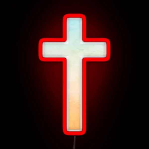 Christian Cross Symbol RGB Neon Sign