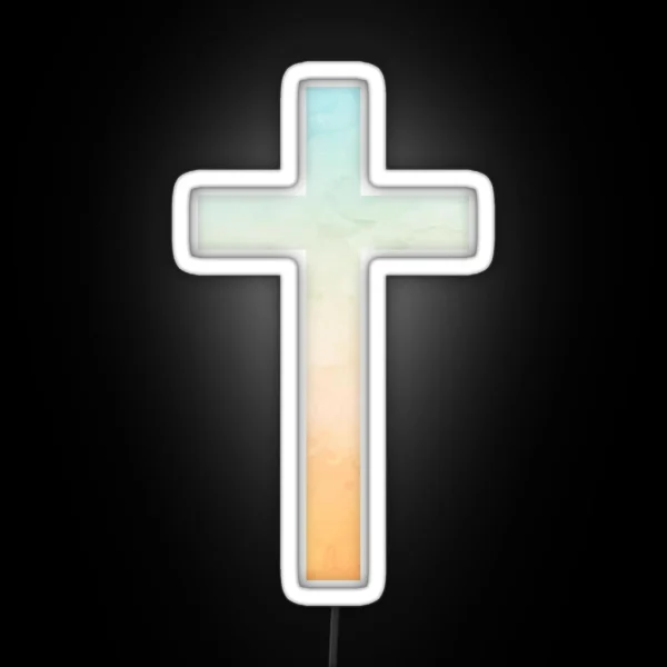 Christian Cross Symbol RGB Neon Sign