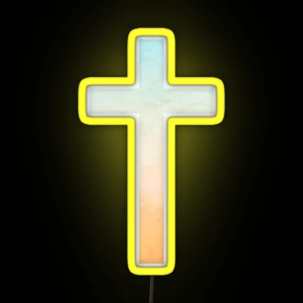 Christian Cross Symbol RGB Neon Sign