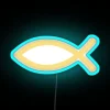 Eye-catching Christian Symbol RGB Neon Fish Wall Sign Decoration Illumination Art