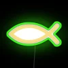 Vibrant Neon Christian Fish Decorative Wall Sign for Modern Homes