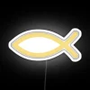 Vibrant RGB LED illuminated Jesus fish symbol for churches and homes