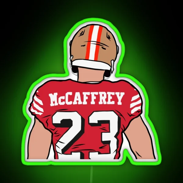 Christian Mccaffrey Back To RGB Neon Sign