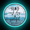 Vibrant RGB illuminated quote light perfect for home or church decor