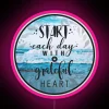 Vibrant Christian quote display with customizable RGB neon LED lighting