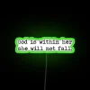 Faithful Vibes Inspired RGB Neon Light Wall Art Decor Quote