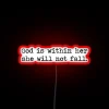 Faith in Action, Inspiring Hope with Vibrant RGB Neon Light