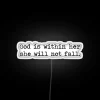 Christian inspirational quote LED display with vibrant RGB neon lighting