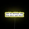 Christian quote inspirational RGB LED lighted neon wall art display