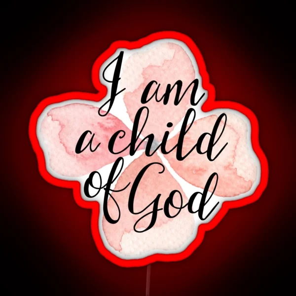 Christian Quote Watercolor Flower RGB Neon Sign