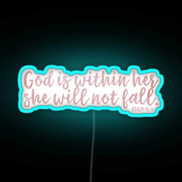 Christian Quote Watercolor RGB Neon Sign